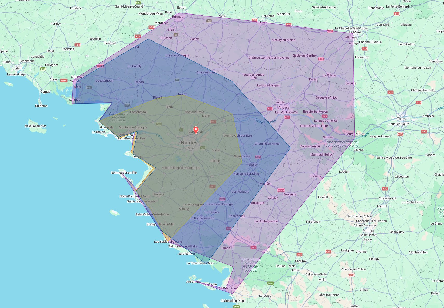Zone d'intervention Hugo Boat Cleaning : Pays de la Loire et au-delà